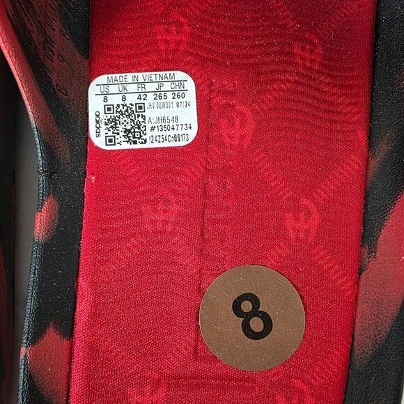 Adidas Adicane Patrick Mahomes Slide Sandals Red Black Size 8 New main image 7